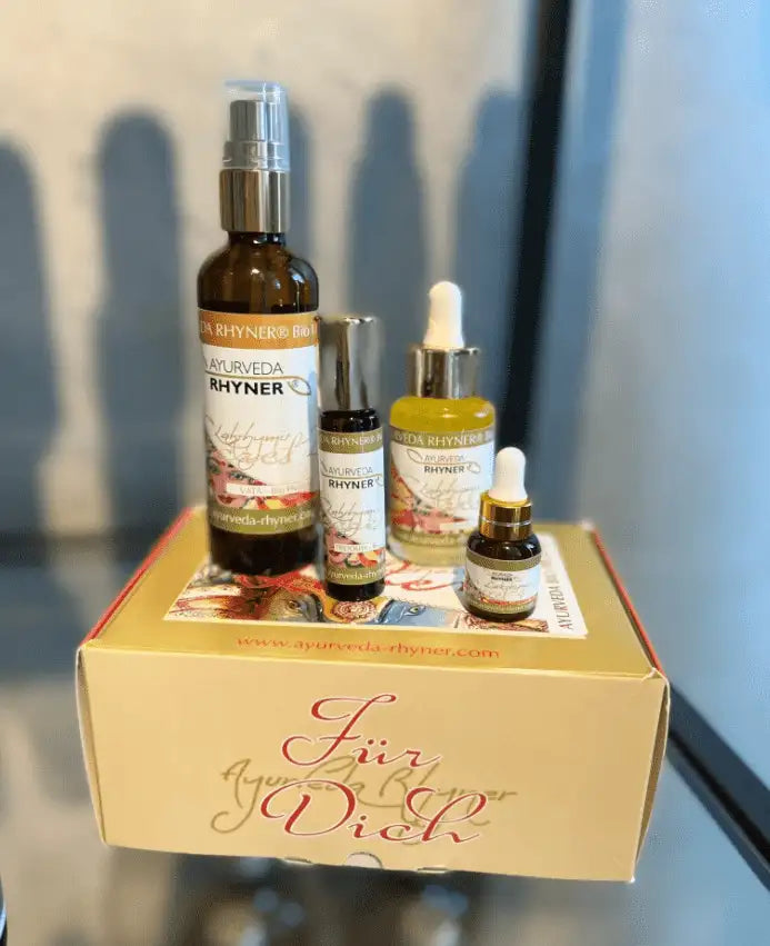 Ayurveda-Rhyner Bio-Kosmetik-Set mit Gesichtsölen und Spray für natürliche Pflege und Wellness