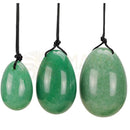 Gebohrtes Aventurin Yoni-Ei aus 40 x 25 mm von Artisans de Madagascar, handgefertigt, glatte Oberfläche, für yoni-Training und Meditation