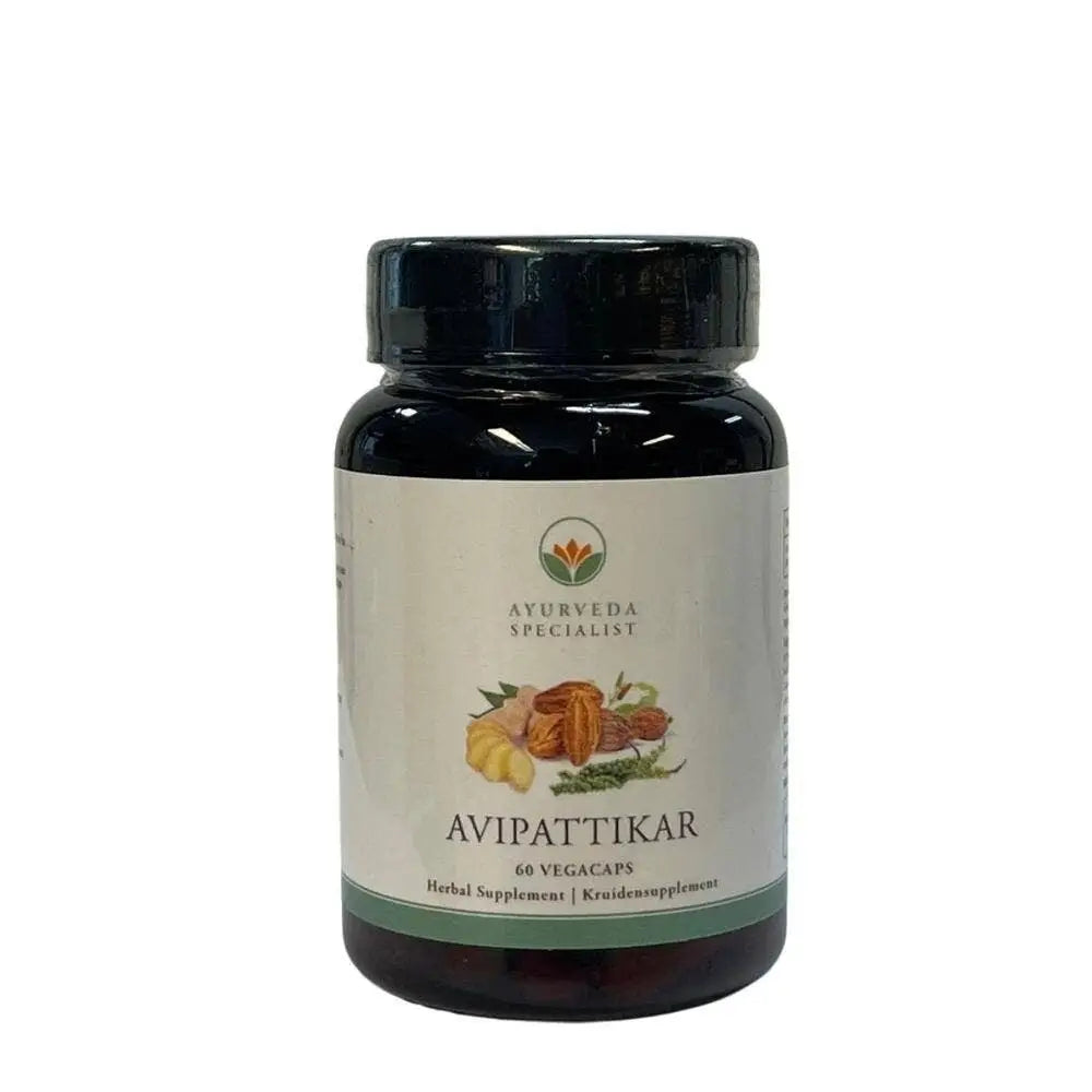 Avipattikara Nahrungsergänzung in 60 Vegacaps, dunkelbernsteinfarbene Kapseln, Ayurveda Specialist B.V.
