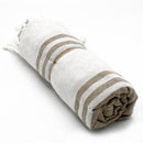 Sandfarbenes Hamam-Spa-Handtuch von AW Artisan, 90 x 170 cm, weiches, saugfähiges Hamamtuch für Spa und Strand