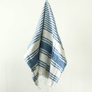 Ozeanblaues Hamam-Spa-Handtuch von AW Artisan, 90 x 170 cm, weiches, gestreiftes Hamamtuch für Spa und Strand