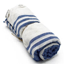 Ozeanblaue Hamam-Spa-Handtuch von AW Artisan, 90 x 170 cm, weiches, gestricktes Hamamtuch für Sauna und Strand.