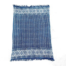 Handgefertigtes Indigo-Hamamtuch von AW Artisan, 170 x 120 cm, mit Seedha Arrow Design, weiche und elegante Baumwollqualität