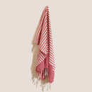 Rosa Baumwoll-Sarong Lunghi von AW Artisan, 100x180 cm, fließend und bequem, für Strand oder Freizeit.