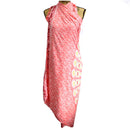 Rosa Sarong Lunghi mit Mandala-Muster von AW Artisan, 140x100cm, lockeres Strandtuch aus weichem Stoff.