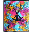 Ritualtuch und Wandbehang aus Baumwolle von AW Artisan, doppellagig, 230x200 cm, mit kunstvollem Design, für Yogaraum oder Dekoration