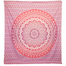 Violetter Ritualteppich mit Mandala-Design, 230x200 cm, Wandbehang von AW Artisan, kunstvoller Wandteppich in Mandala-Optik.