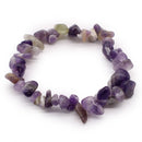Elegantes Armband mit Amethyst-Edelsteinfragmenten, handgefertigter Schmuck von AW Artisan, detailreiche Edelstein-Design