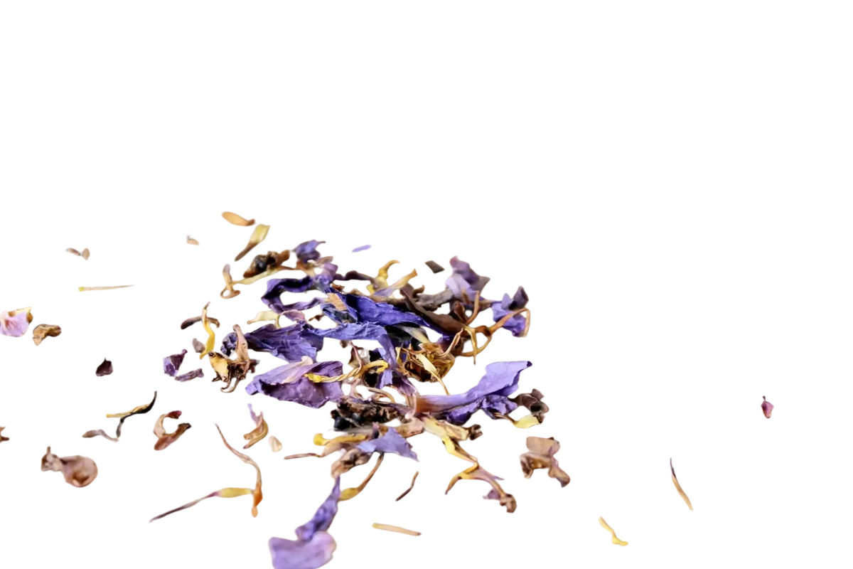 Getrocknete Blütenblätter des Blauen Lotus (Nymphaea caerulea) für Tee von Ayamani Naturals, 15 g.