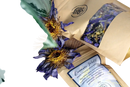 Ein beutel ayamani naturals dream well kräutertee für luzides träumen mit getrockneten lila blumen und grünen kräutern