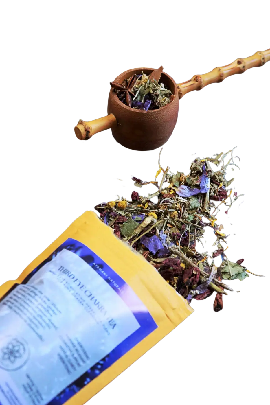 Ayamani Naturals Kräutertee für das dritte Auge, Chakra und Zirbeldrüse, mit getrockneten Kräutern, 30g, für mentale Träume