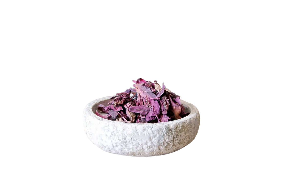 Getrocknete Blütenblätter des Ayamani Naturals Red Lotus Nymphaea Rubra für entspannenden Tee und Aphrodisiakum