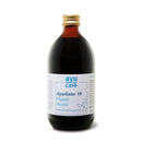 Dunkelbraune Glasflasche ayu care Ayurlixier 19 Pippali Asava (500 ml), beschriftet als Nahrungsergänzungsmittel.