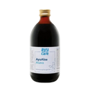 Ayucare ayualoe ayurlixier aloe asava 500ml in einer schlanken glasflasche mit goldfarbener schraubkappe und weißem etikett
