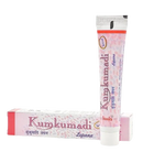 Pink-weiße tube kumkumadi lepana ayurvedische hautpflegecreme mit floralem muster von imis 15g