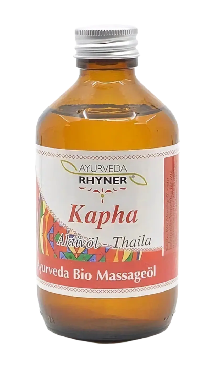 Bio Ayurveda Rhyner Massageöl Kapha Thaila, pflanzliches Massageöl für Wohlbefinden, 250 ml Flasche, natürliche Inhaltsstoffe