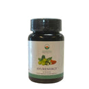 Ayurenergie 60 Kapseln von Ayurveda Specialist B.V. mit Moringa, Amla und Kurkuma für Energie und Immunsystem, Nahaufnahme der Kapseln