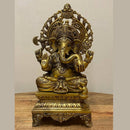 Massive Ganesha-Statue aus Messing, 43 cm hoch, kraftvolle und spirituelle Dekoration für Zuhause, von Ayurveda Specialist B.V.
