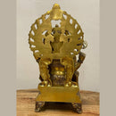 Massive Ganesha-Statue aus Messing, 43 cm hoch, spirituelle Dekoration, kraftvoll und detailreich gestaltet