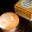 Ayurveda Specialist B.V. Song of India Vata Tuberose Jasmin Duftkerze mit 2 Dochten, elegante Kerze mit floralem Duft