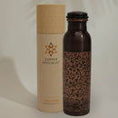 Antike Kupferwasserflasche von Ayurveda Specialist B.V. mit Gravur, 950 ml, schwere Ausführung, traditionelle Wasserflasche aus Kupfer
