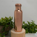 Reine Kupferwasserflasche von Ayurveda Specialist B.V. mit Blume des Lebens, 750 ml, glatte Oberfläche, schwere Ausführung.