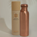Reine Kupferwasserflasche mit Blume des Lebens Muster und Griff, ca. 750 ml, Ayurveda Specialist B.V., nachhaltige Wasserflasche