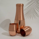 Reines Kupfer-Set mit tropfender Kupferkaraffe und 2 gehämmerten Kupferbechern, ca. 950 ml, Ayurveda Specialist B.V.