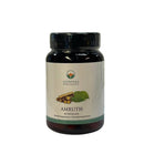 Eine dunkle Flasche des ayurvedischen Kräuterpräparats Ayurveda Specialist Amruth mit 60 Vegacaps.