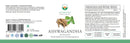 Ashwagandha Ayurveda Nahrungsergänzungsmittel von Ayurveda Specialist B.V., zeigt die Verpackung mit Kräuterformel und natürlichen Inhaltsstoffen.