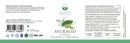 Ayurveda Specialist B.V. Ayuracid Nahrungsergänzungsmittel mit 500 mg, Flasche mit Kapseln auf weißem Hintergrund