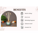 Ayurveda Specialist B.V. Song of India Ayurveda Mini-Duftstäbchen Aqua Oud, Räucherwaren für Pitta, natürliche Aromastäbchen
