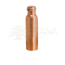 Reine kupferwasserflasche ayurveda spezialist mit sieben chakren symbolen kupferfarben mattes finish 1 liter