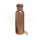 Reine Kupferwasserflasche von Ayurveda Specialist B.V. mit Blume des Lebens Muster, ca. 750 ml, schwere Ausführung, glatt.