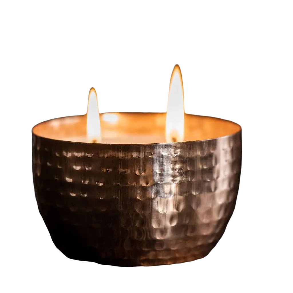 Ayurveda Specialist B.V. Song of India Duftkerze mit Tuberose, Jasmin und Vata, zwei Dochte, elegante Kerze in Glas.