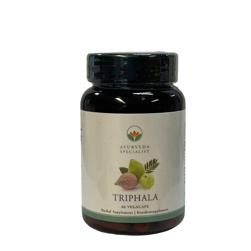 Ayurveda Specialist B.V. Triphala 500 mg Kapseln, traditionelles ayurvedisches Nahrungsergänzungsmittel für Verdauung und Immunität