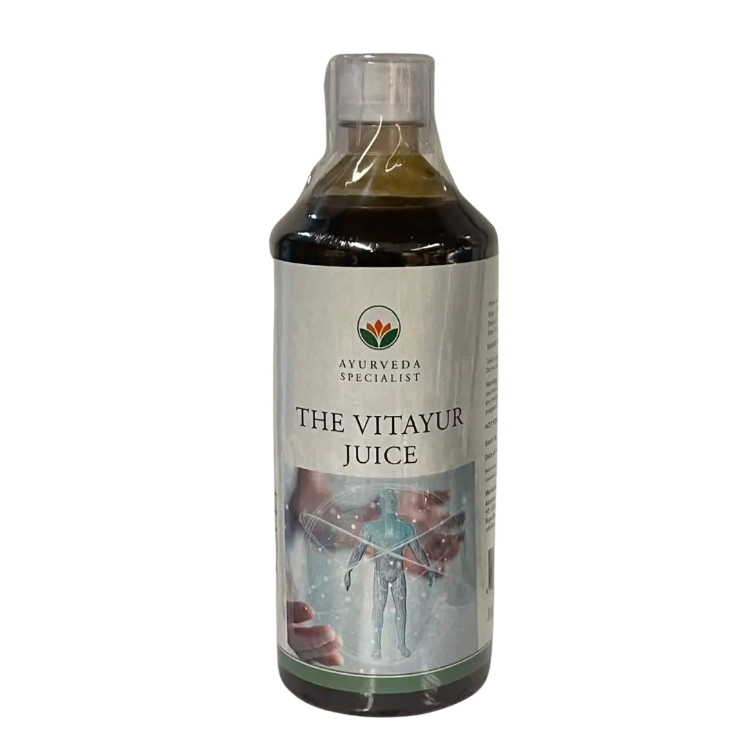Ayurveda Specialist B.V. Vitayur Saft 500 ml, natürlicher Sirup für Immunabwehr, Verdauung und Energie, flüssige Nahrungsergänzung