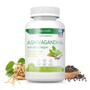 Ashwagandha-Kapsel KSM-66 Kräuterergänzung 655 mg - Vegetarisch, gentechnikfrei, glutenfrei, Ashwagandha-Wurzel