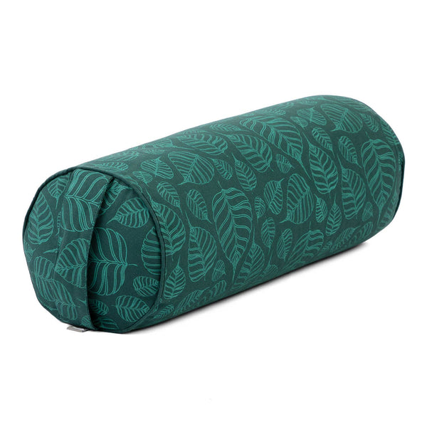 Yoga Bolster Maharaja, Feuilles de Bodhi, vert foncé, Dinkelh.