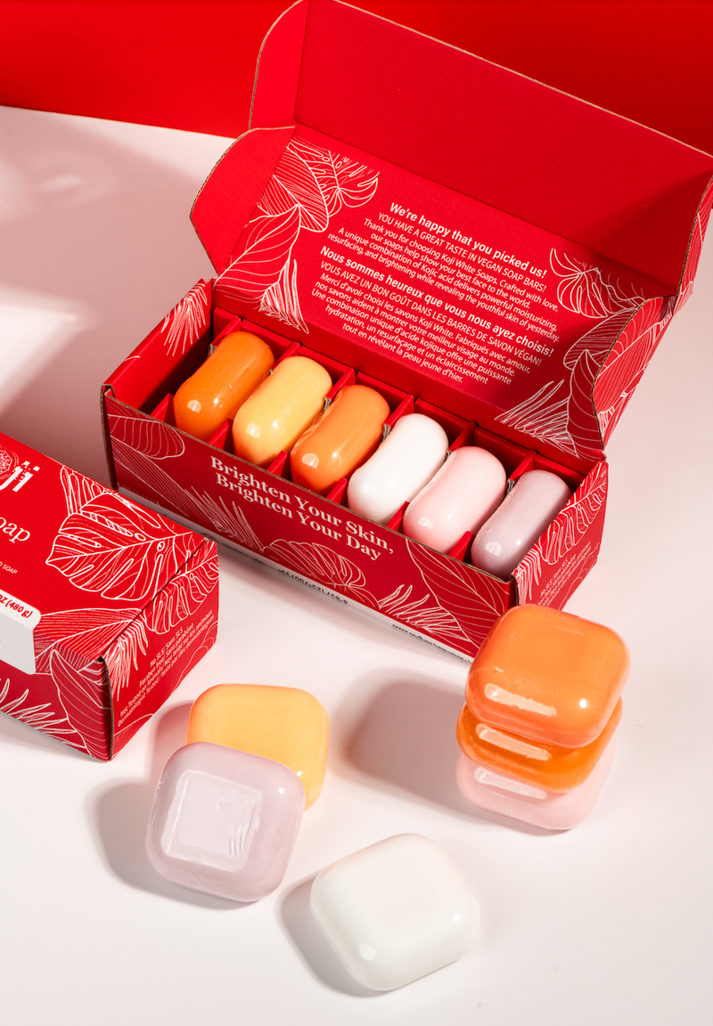 Koji White - Geschenk-Set mit kojisäure-hautaufhellender Seife