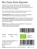 Organic Gotu Kola Capsules – 120 Capsules for 4 Months – Skin, Brain, Circulation