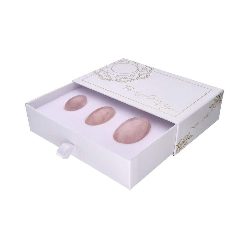 Pack d'oeufs en quartz rose Yoni