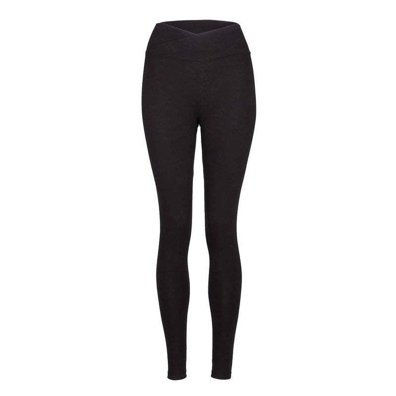 Yamadhi Yoga Leggings Taille Croisée, Bio BW, Noir M