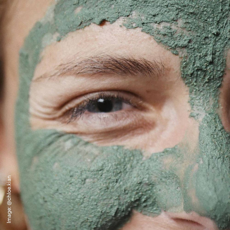 Bio Gesichtsmaske Spirulina - Algenextrakt &amp; Heilerde für jugendliche, reine und weiche Haut