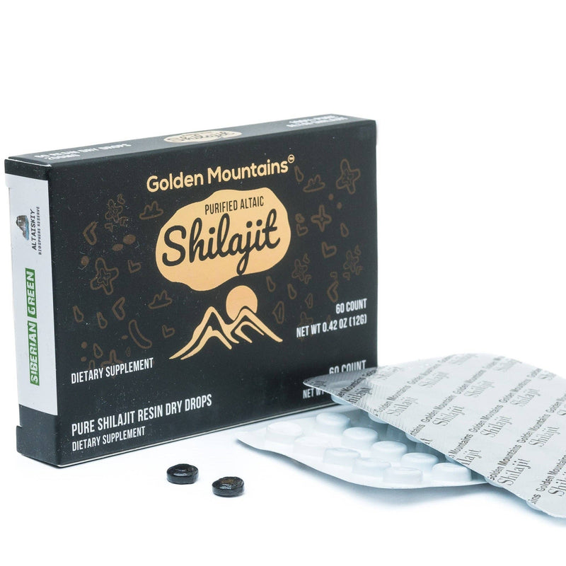 Shilajit 60 Dry Drops Altai „Goldene Berge“ Sibirisch