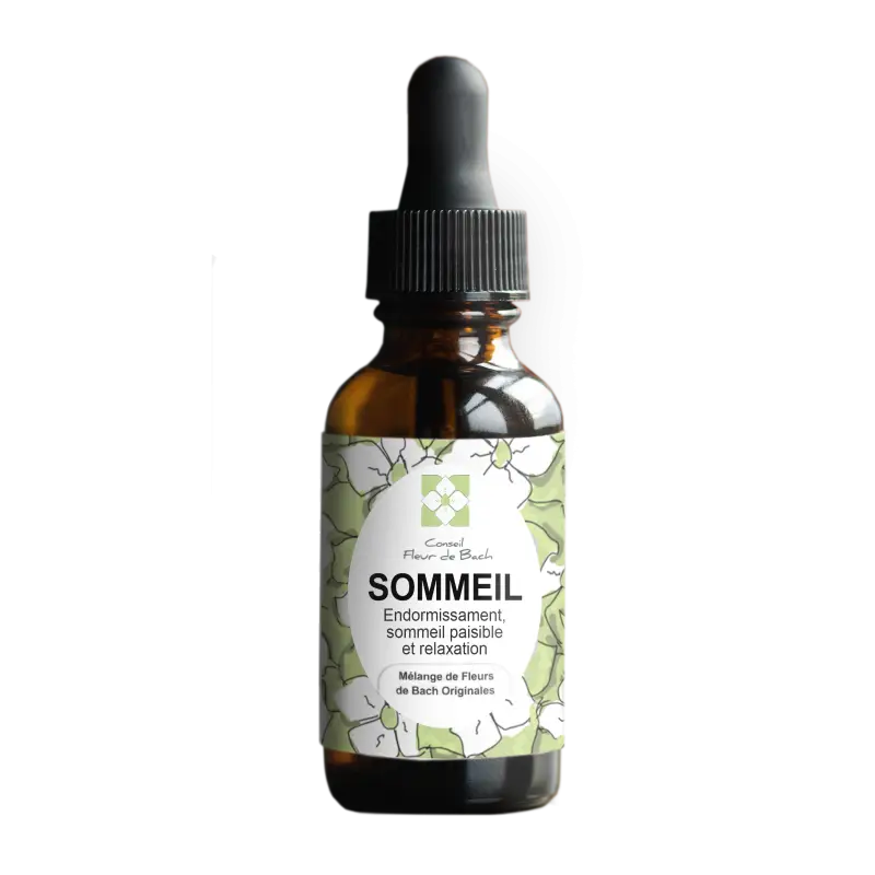 Bachblüten Schlaf von Conseil fleur de Bach, natürliche Unterstützung für erholsame Nächte, Flasche mit Bachblüten-Tropfen