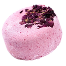 Badebombe mit Rose, Lavendel und Patchouli von AWGifts Europe, 200 g, pink mit getrockneten Blumen für entspannendes Bad