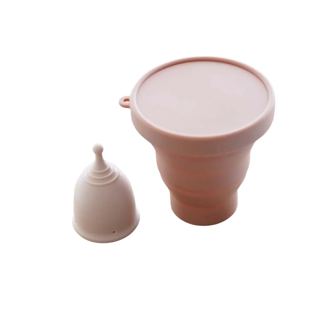 Bamboozy Periodenbecher Sterilisator aus Bambus, zeigt das elegante Design und das Desinfektionsgerät für Menstruationstassen