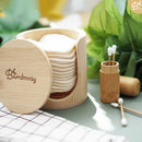 Wiederverwendbare Bambus-Wattestäbchen aus 100% Bio, plastikfrei und nachhaltig für Make-up und Nagellack, von Bamboozy x Cosmeau.