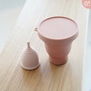 Bamboozy Period Cup Sterilisator aus Edelstahl, ideal für die sichere Reinigung von Menstruationstassen, von Bamboozy x Cosmeau.
